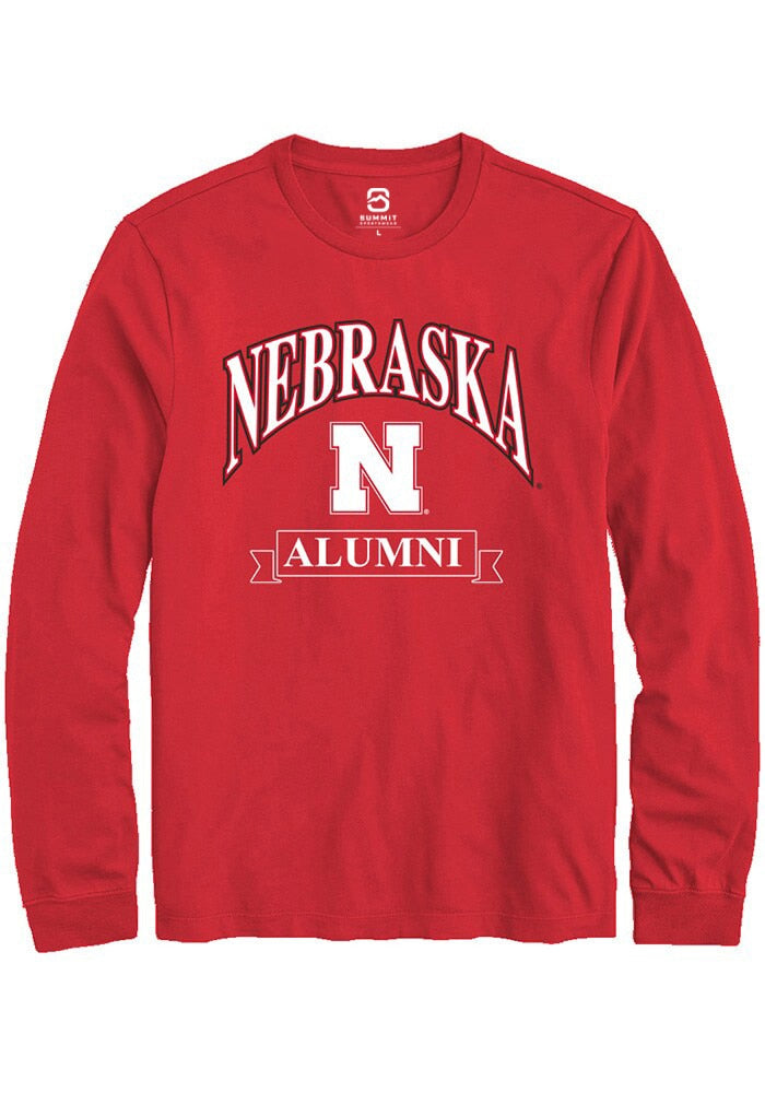 Nebraska Cornhuskers Red Alumni Banner Long Sleeve T-Shirt