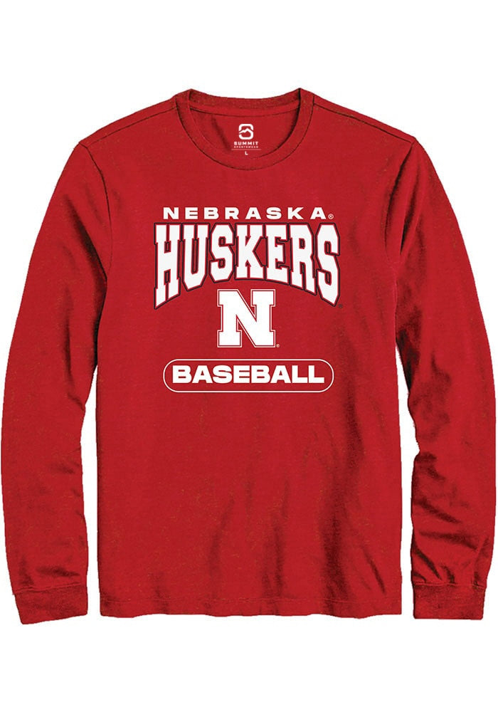 Nebraska Cornhuskers Red Baseball Long Sleeve T-Shirt