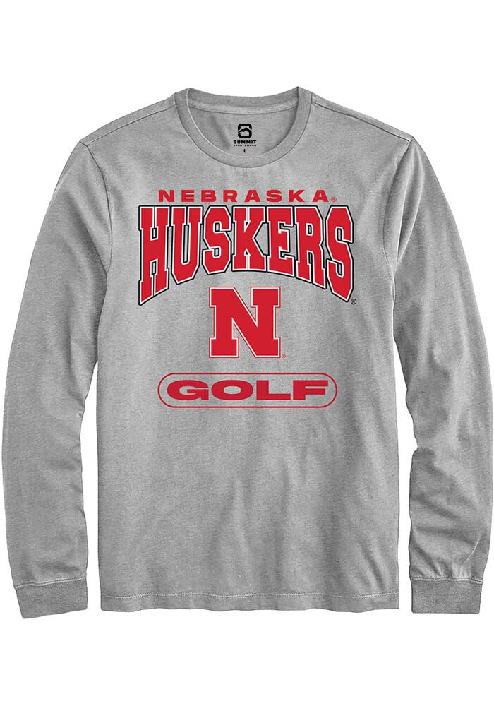 Nebraska Cornhuskers Grey Golf Long Sleeve T-Shirt