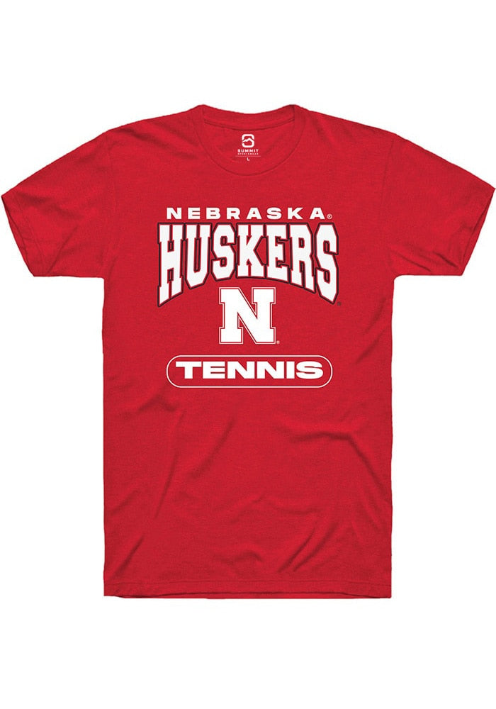 Nebraska Cornhuskers Red Tennis Short Sleeve T-Shirt