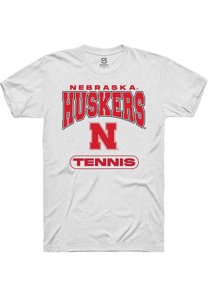 Nebraska Cornhuskers White Tennis Short Sleeve T-Shirt