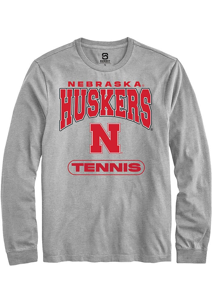 Nebraska Cornhuskers Grey Tennis Long Sleeve T-Shirt