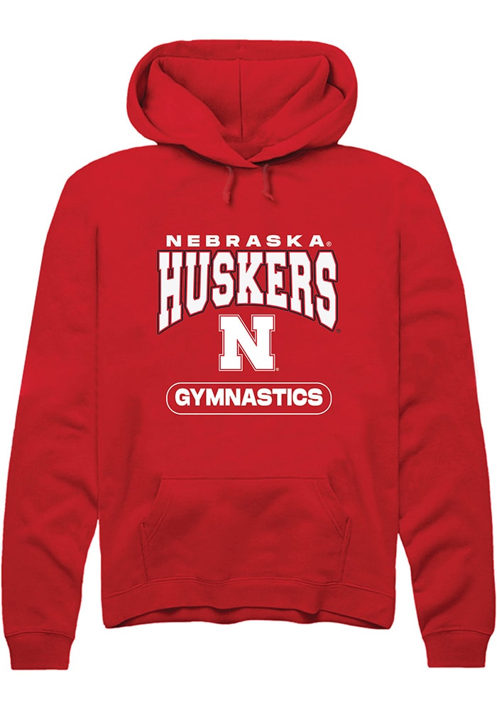 Nebraska Cornhuskers Mens Red Gymnastics Long Sleeve Hoodie