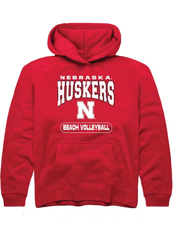 Nebraska Cornhuskers Youth Red Beach Volleyball Long Sleeve Hoodie