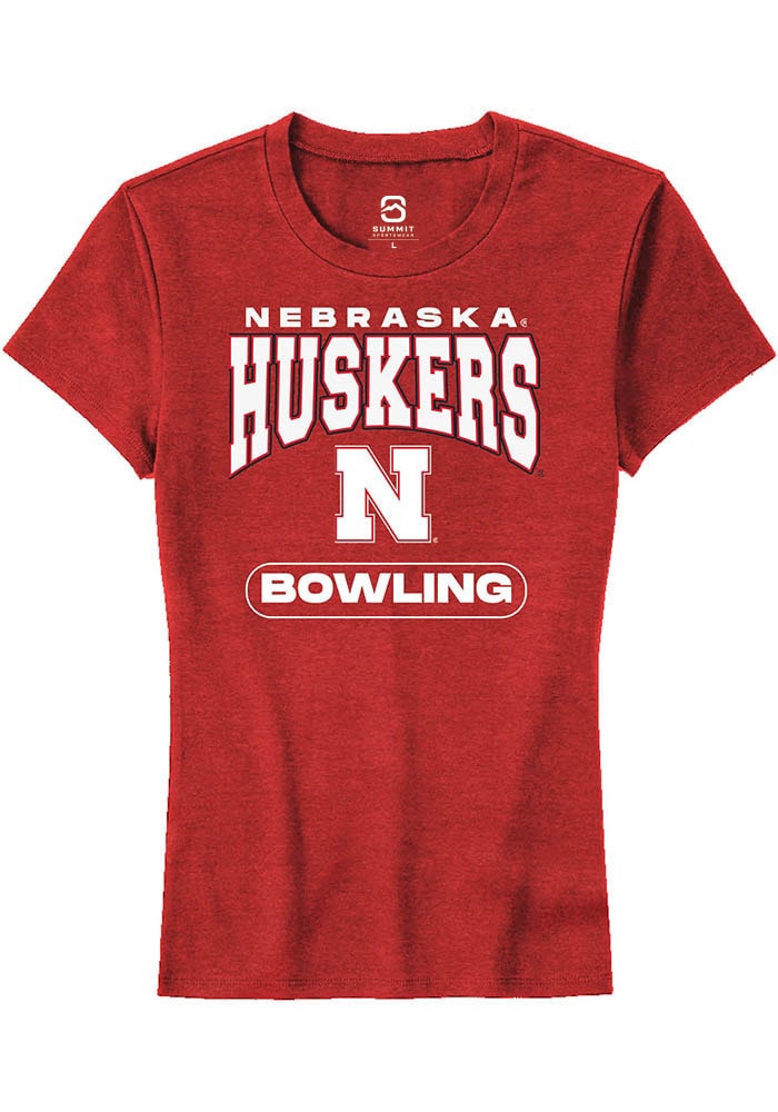 Nebraska Cornhuskers Womens Red Bowling Short Sleeve T-Shirt