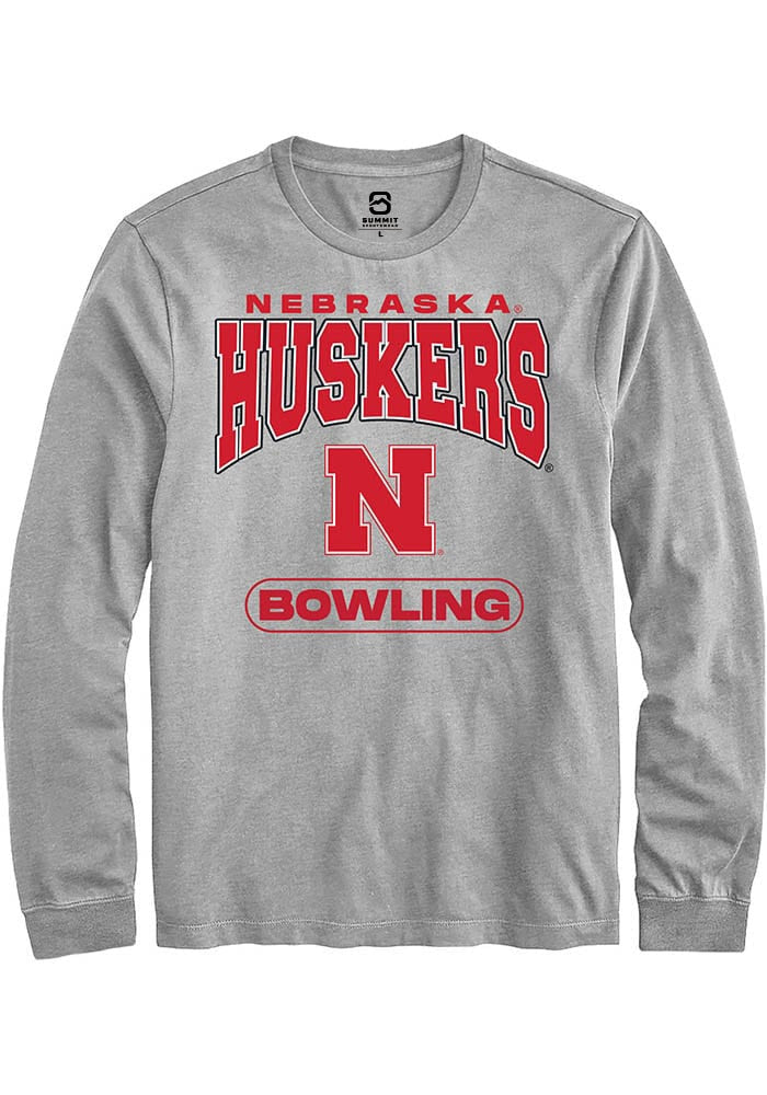 Nebraska Cornhuskers Grey Bowling Long Sleeve T-Shirt