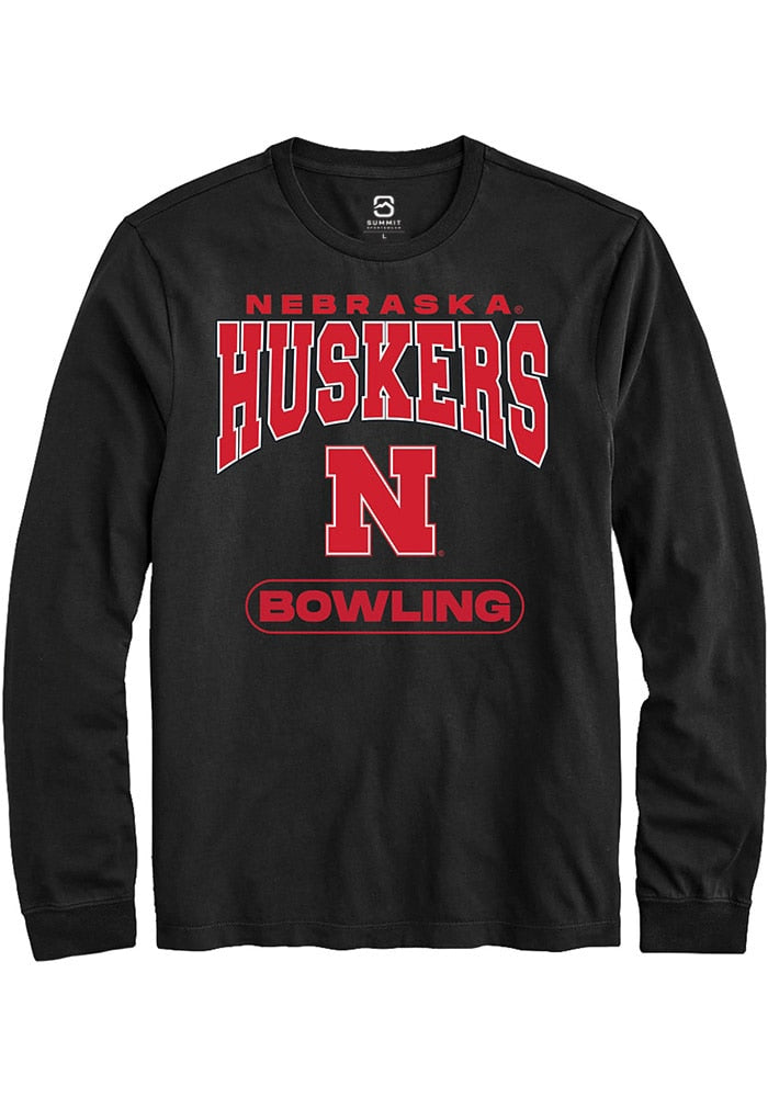 Nebraska Cornhuskers Black Bowling Long Sleeve T-Shirt