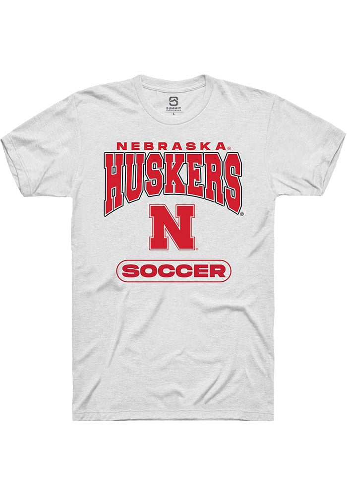 Nebraska Cornhuskers White Soccer Short Sleeve T-Shirt