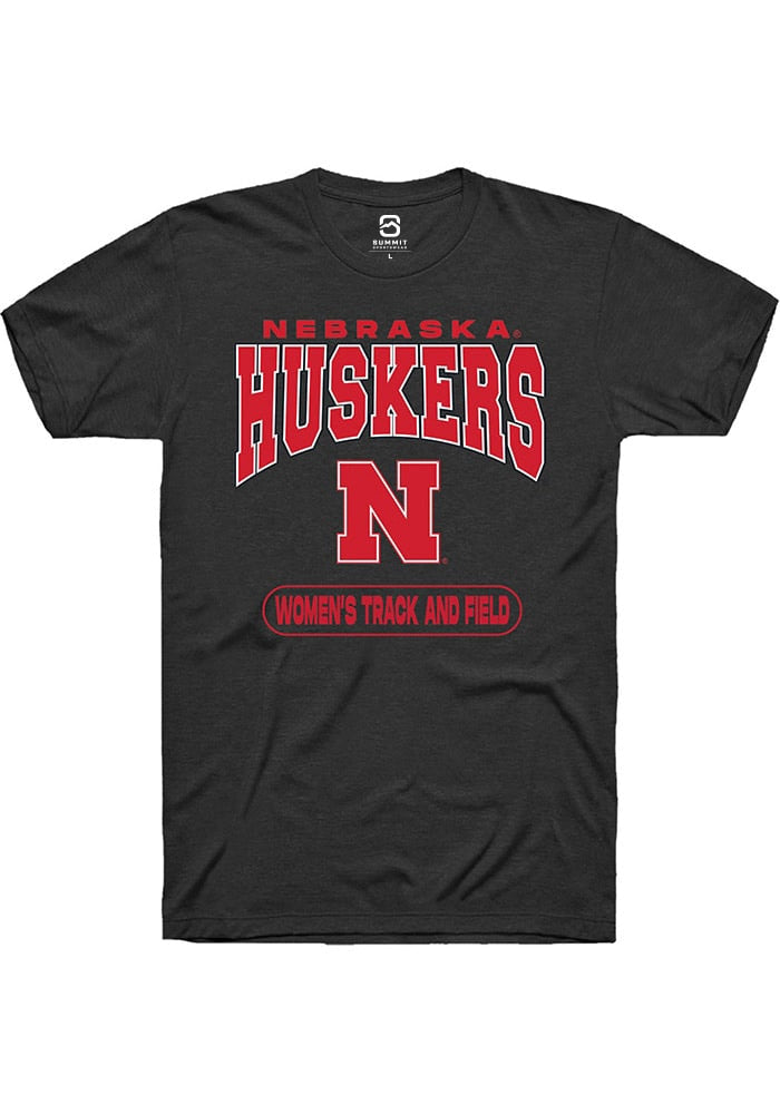 Nebraska Cornhuskers Black Womens Track and Field Short Sleeve T-Shirt