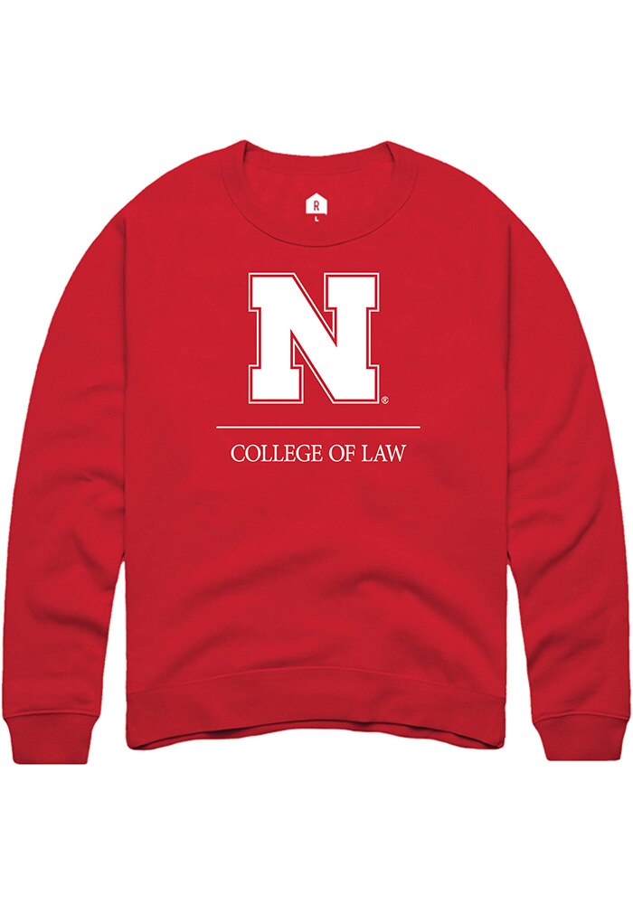 Nebraska Cornhuskers Mens Red College of Law Long Sleeve Crew Sweatshirt
