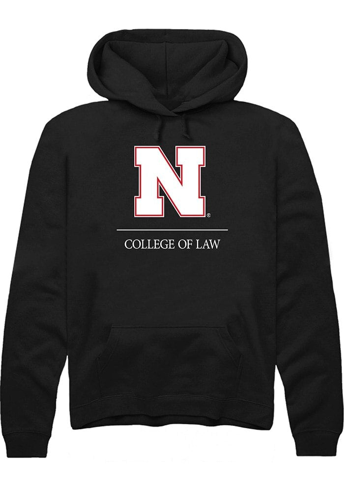 Nebraska Cornhuskers Mens Black College of Law Long Sleeve Hoodie
