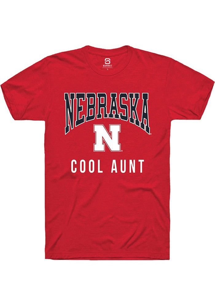 Nebraska Cornhuskers Red Cool Aunt Short Sleeve T-Shirt