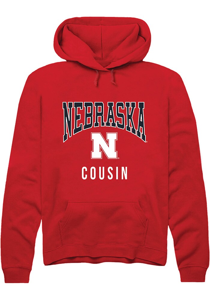 Nebraska Cornhuskers Mens Red Cousin Long Sleeve Hoodie