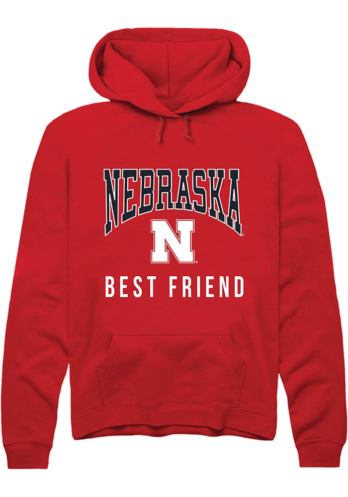 Nebraska Cornhuskers Mens Red Best Friend Long Sleeve Hoodie