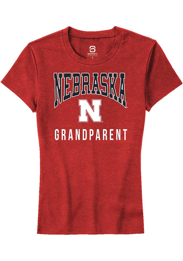 Nebraska Cornhuskers Womens Red Grandparent Short Sleeve T-Shirt