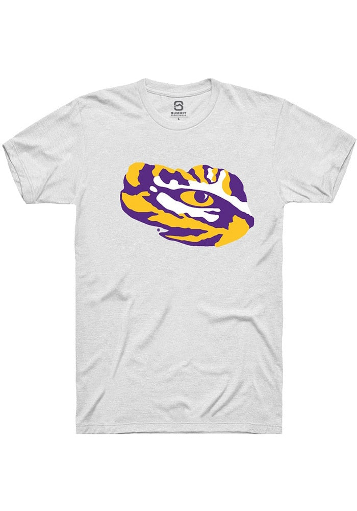LSU Tigers White Alt Logo Short Sleeve T-Shirt
