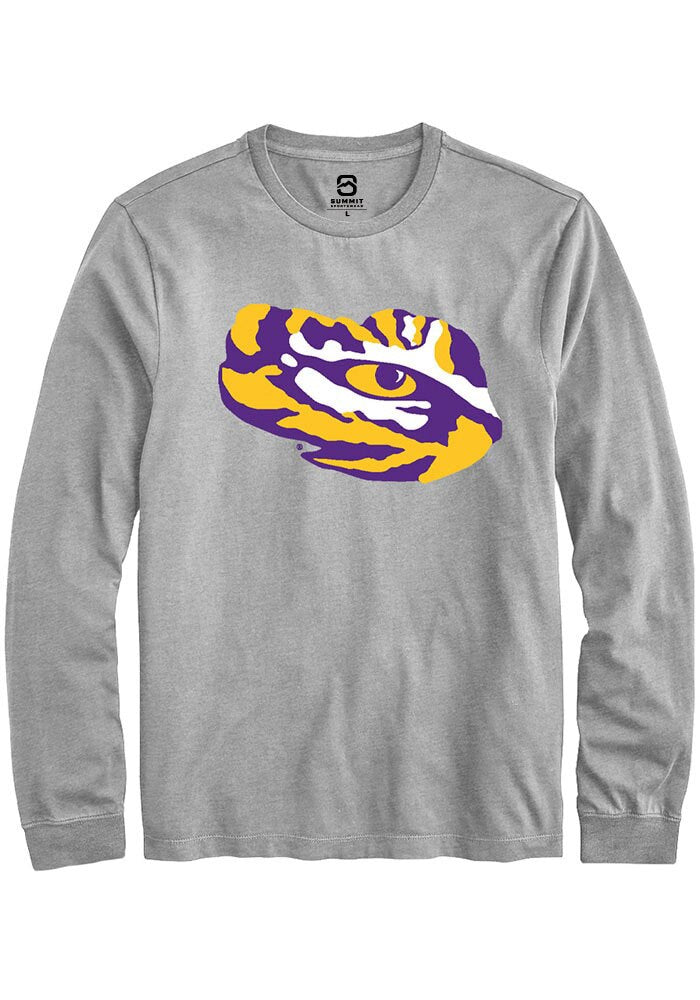 LSU Tigers Grey Alt Logo Long Sleeve T-Shirt