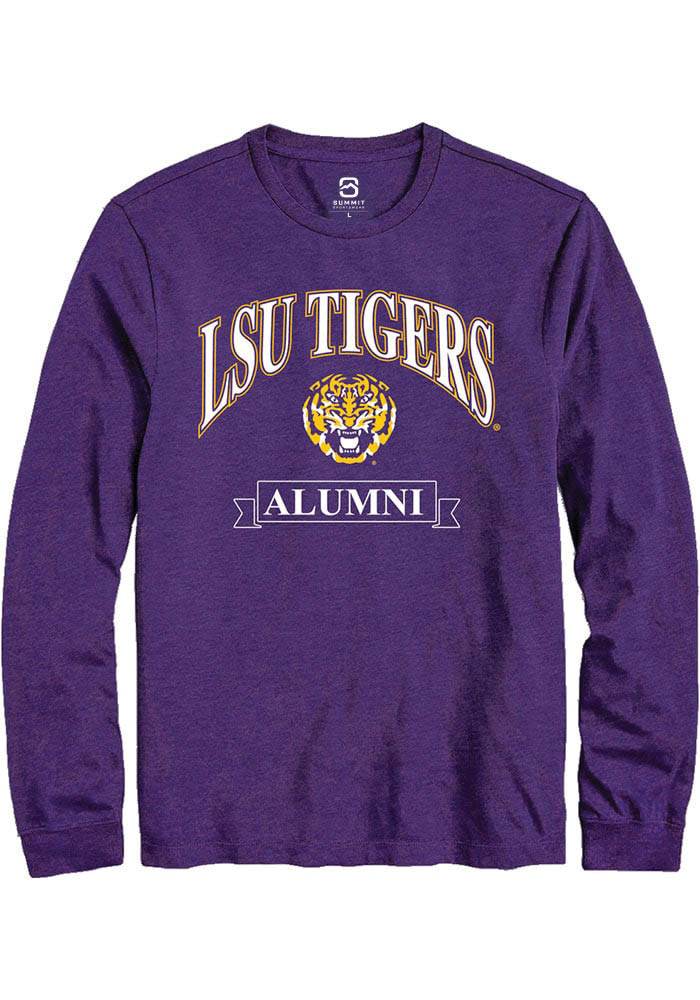 LSU Tigers Purple Alumni Banner Long Sleeve T-Shirt