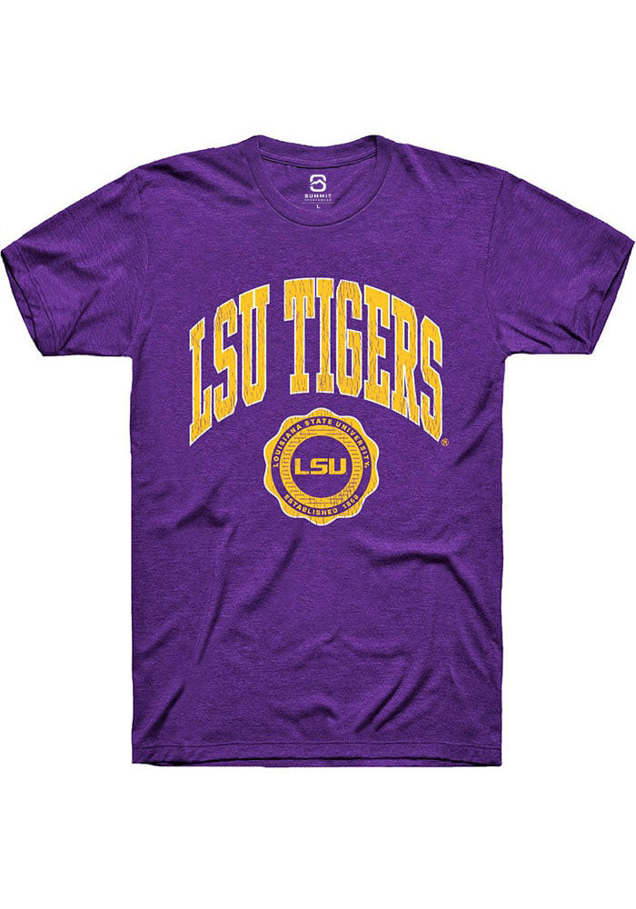 LSU Tigers Purple Arch Seal Short Sleeve T-Shirt