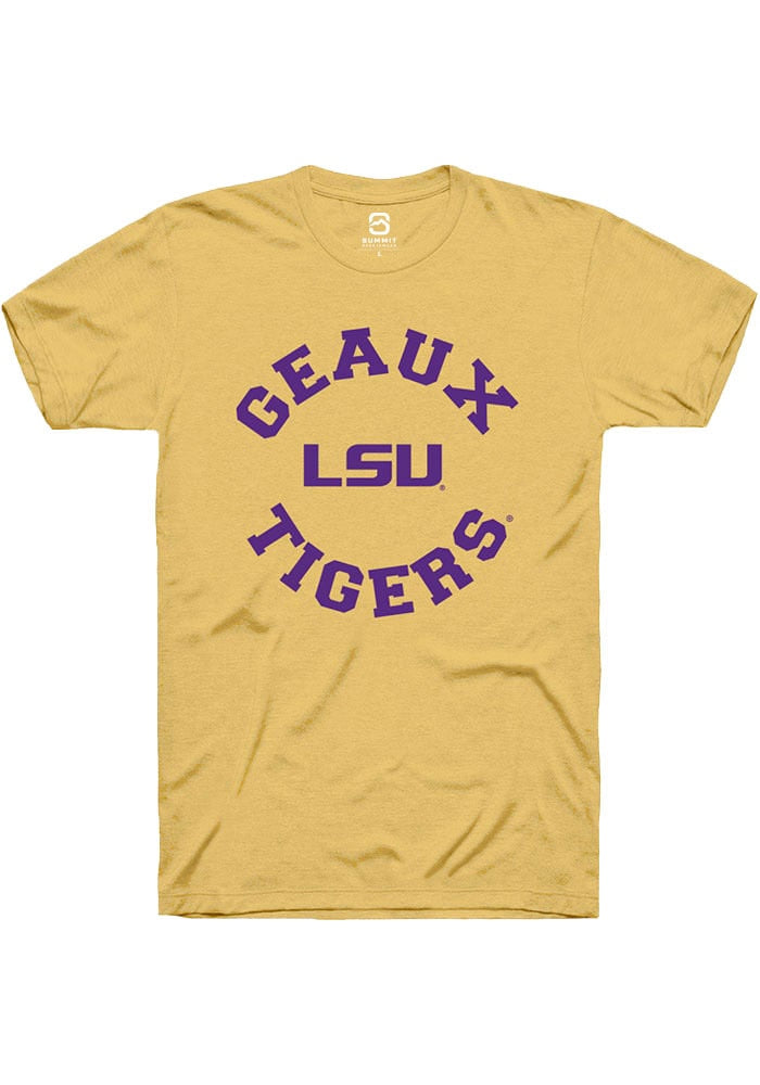 LSU Tigers Yellow Circle Short Sleeve T-Shirt