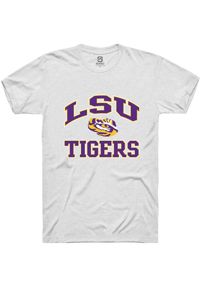 LSU Tigers White No 1 Neutral Short Sleeve T-Shirt
