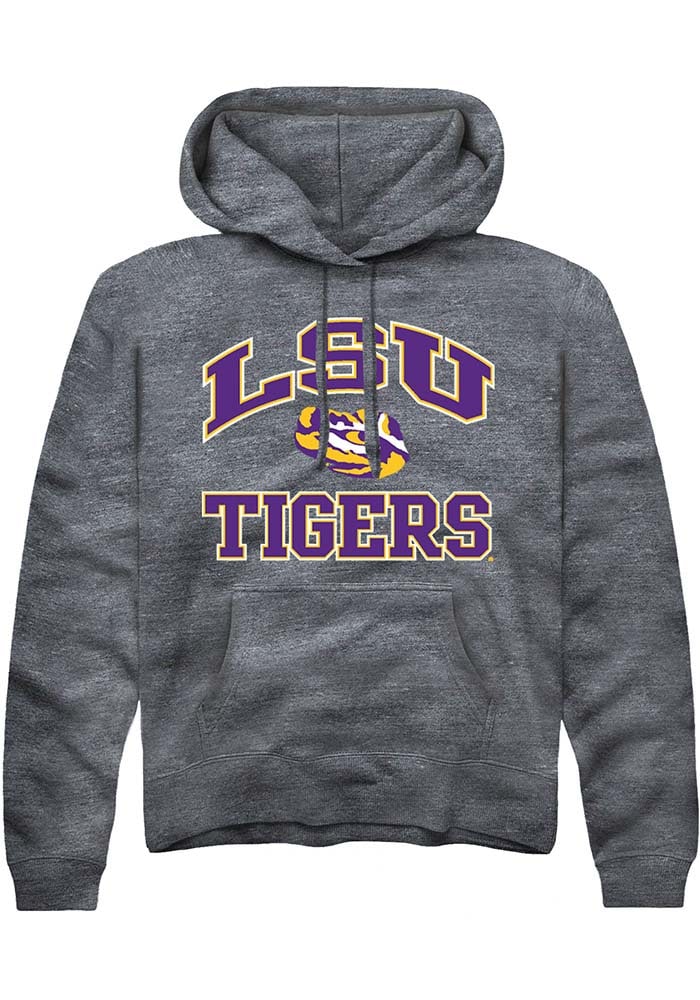 LSU Tigers Mens Charcoal No 1 Neutral Long Sleeve Hoodie