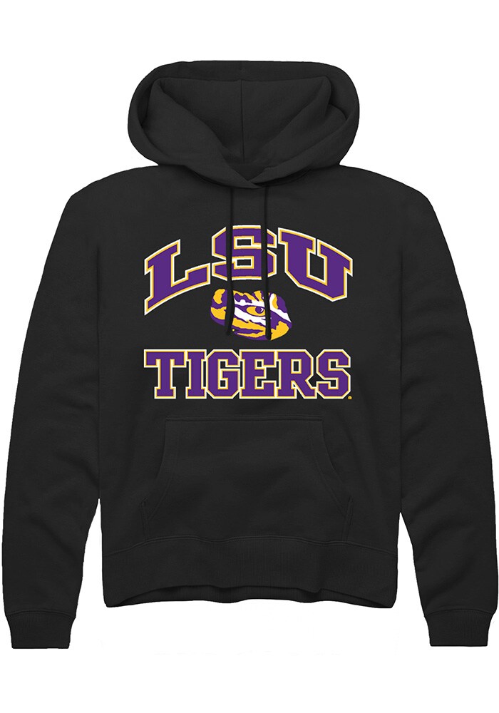 LSU Tigers Mens Black No 1 Neutral Long Sleeve Hoodie