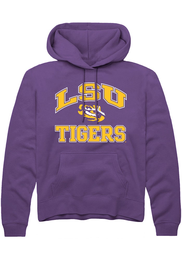 LSU Tigers Mens Purple No 1 Primary Long Sleeve Hoodie