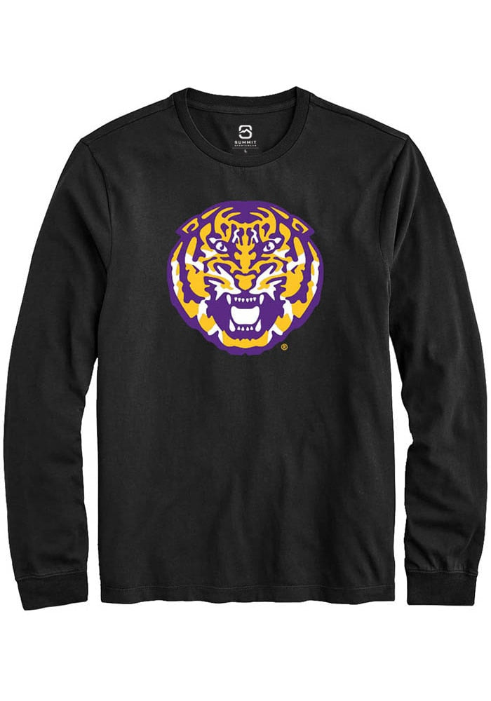 LSU Tigers Black Primary Logo Long Sleeve T-Shirt