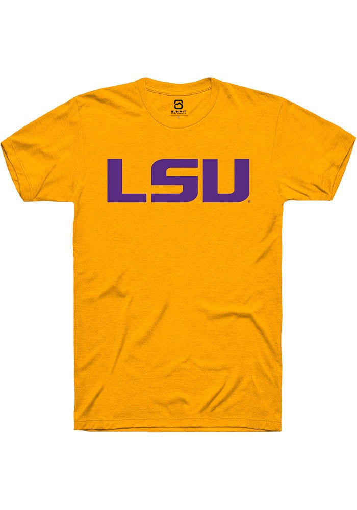 LSU Tigers Gold Primary Logo Short Sleeve T-Shirt