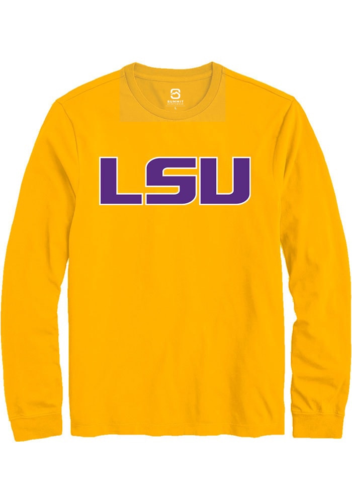 LSU Tigers Gold Primary Logo Long Sleeve T-Shirt