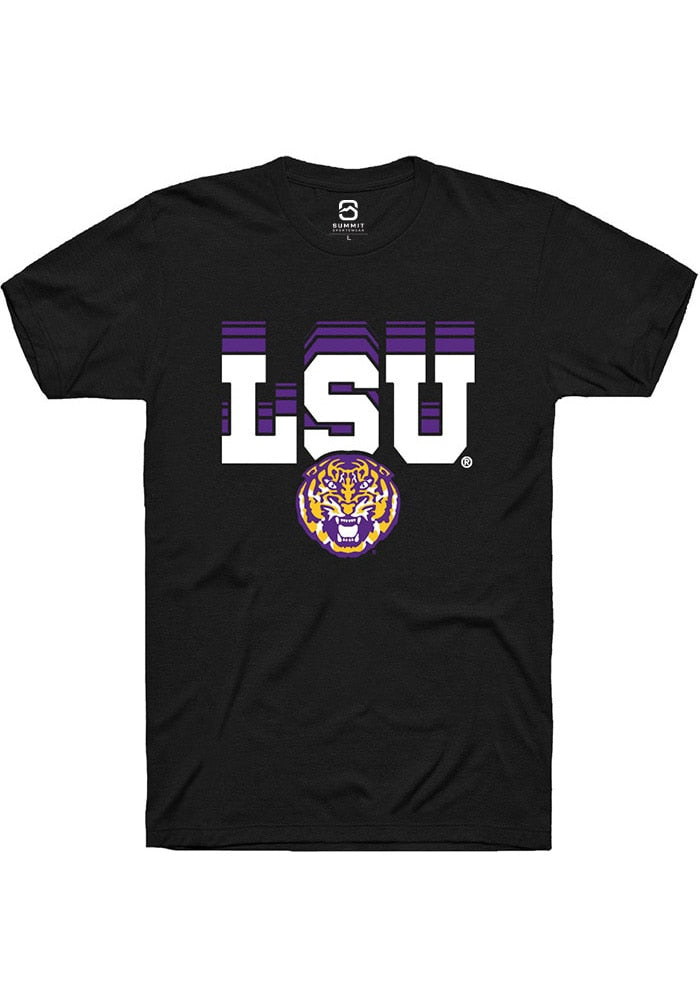 LSU Tigers Black Repeat Short Sleeve T-Shirt