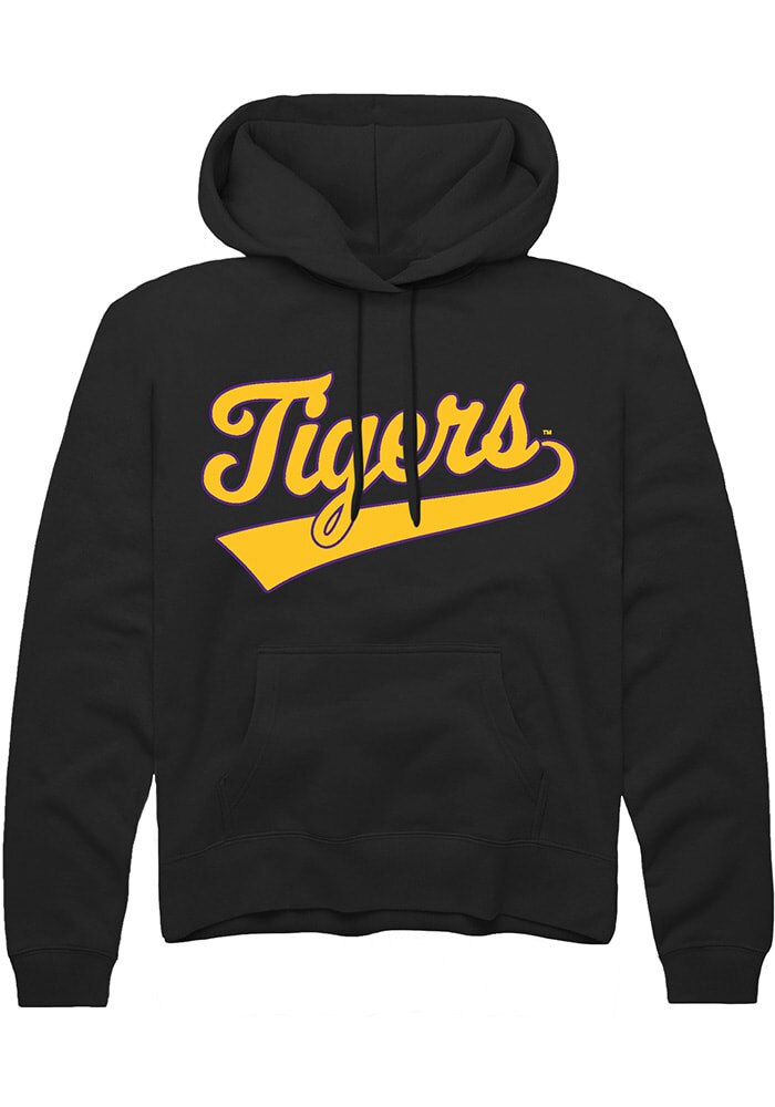 LSU Tigers Mens Black Tailsweep Long Sleeve Hoodie
