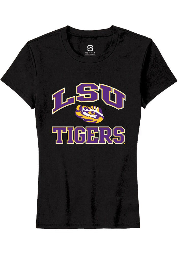 LSU Tigers Womens Black No 1 Neutral Short Sleeve T-Shirt