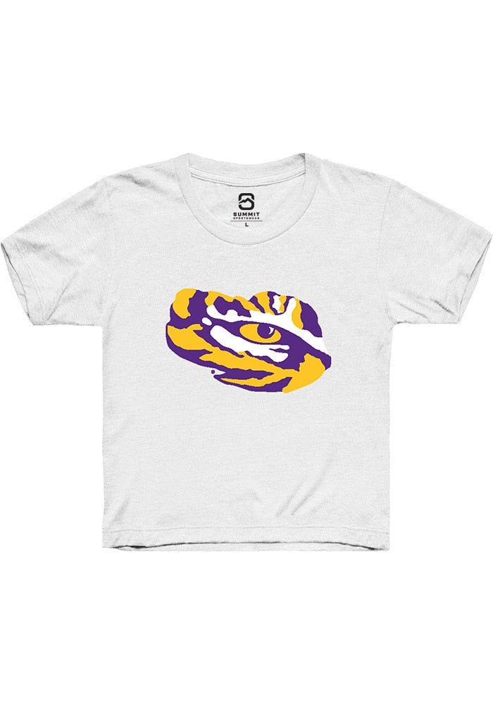 LSU Tigers Youth White Alt Symbol Short Sleeve T-Shirt