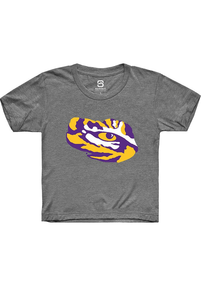LSU Tigers Youth Grey Alternative Logo Short Sleeve T-Shirt