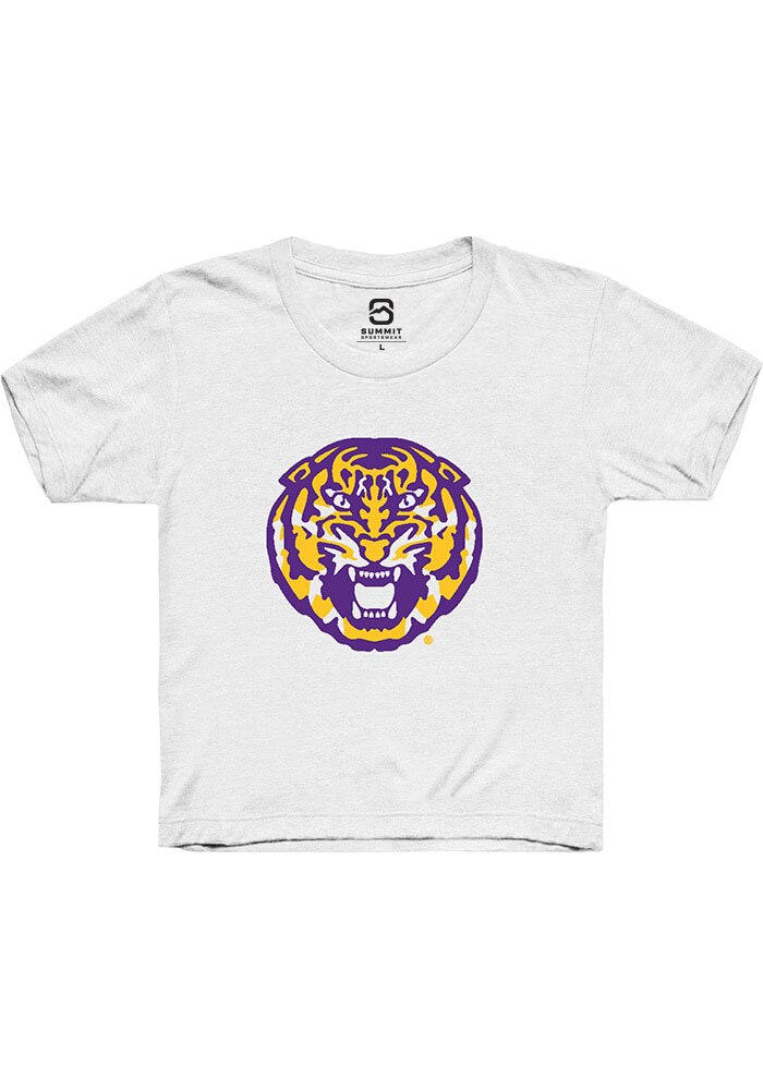 LSU Tigers Youth White Alt Logo Short Sleeve T-Shirt