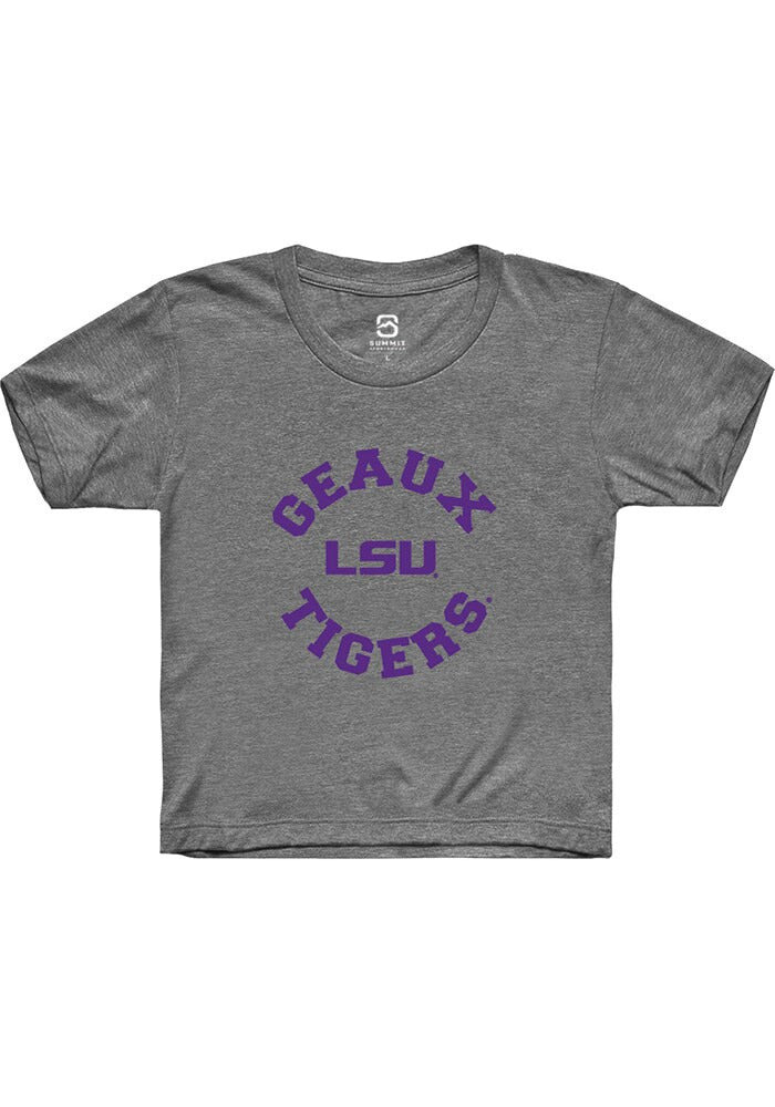 LSU Tigers Youth Grey Circle Short Sleeve T-Shirt