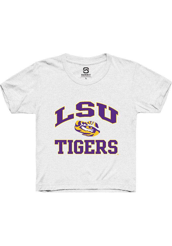 LSU Tigers Youth White No 1 Neutral Short Sleeve T-Shirt