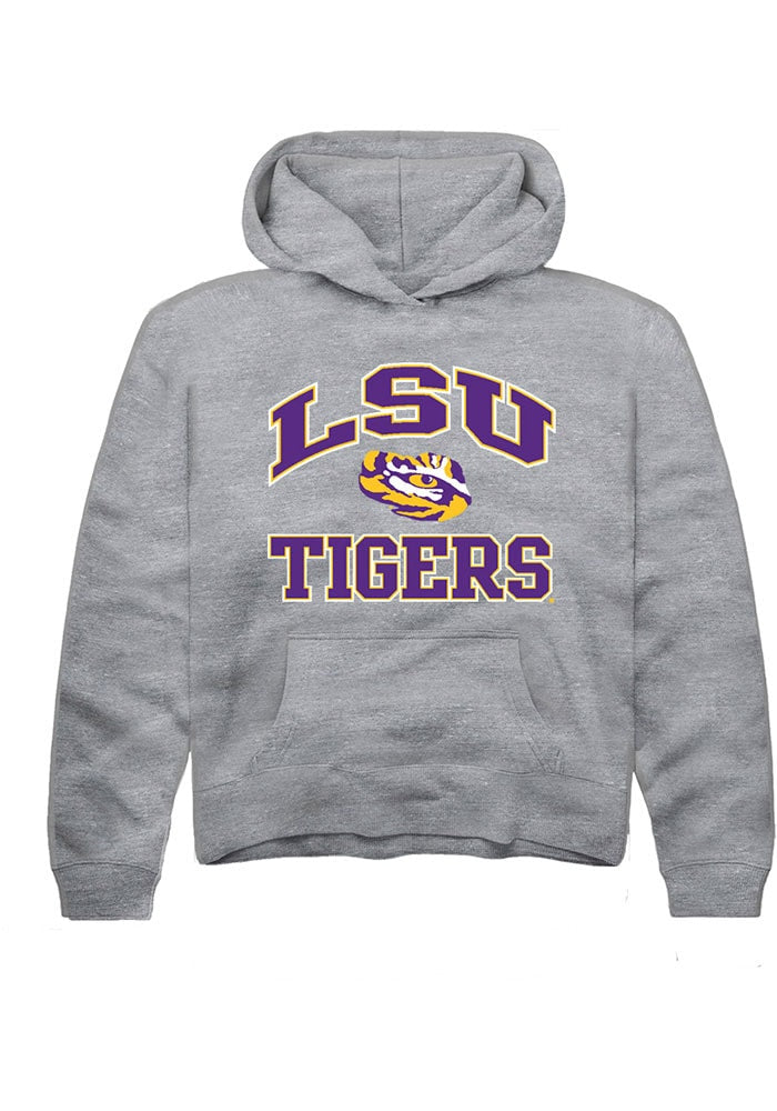 LSU Tigers Youth Grey No 1 Neutral Long Sleeve Hoodie