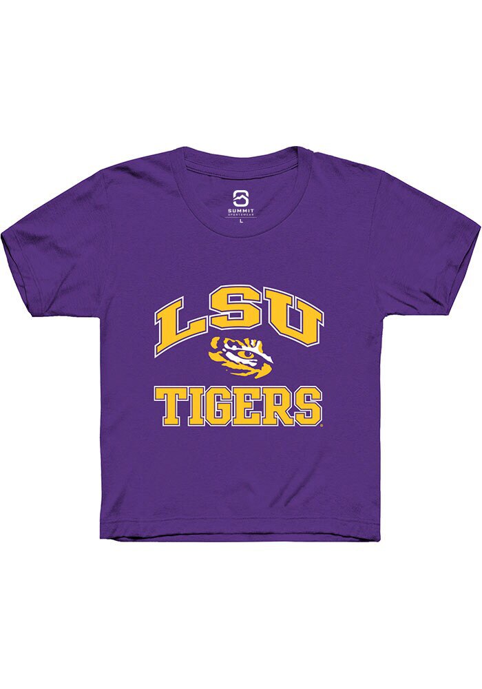 LSU Tigers Youth Purple No 1 Primary Short Sleeve T-Shirt