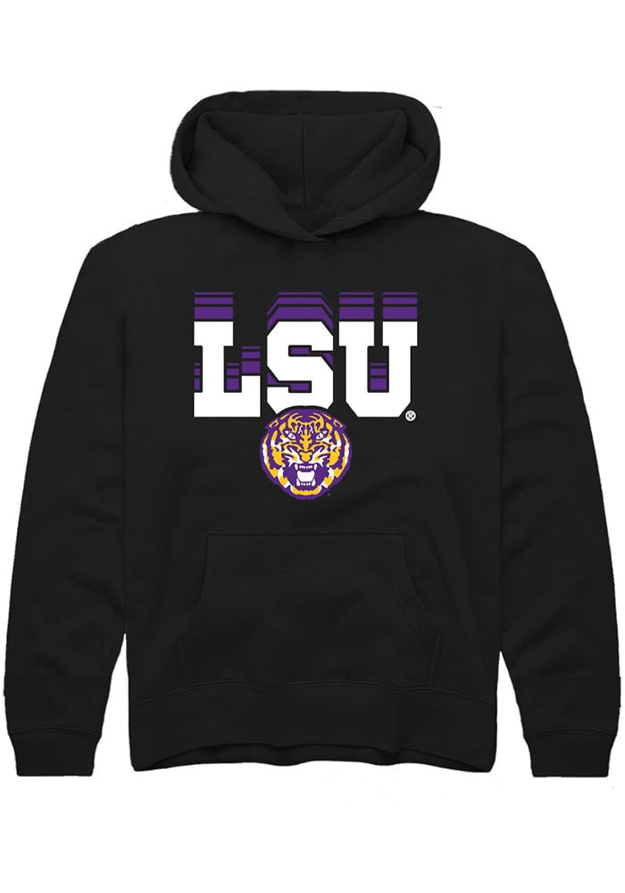 LSU Tigers Youth Black Repeat Long Sleeve Hoodie