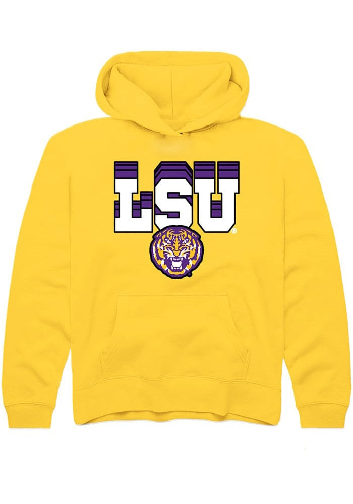 LSU Tigers Youth Gold Repeat Long Sleeve Hoodie