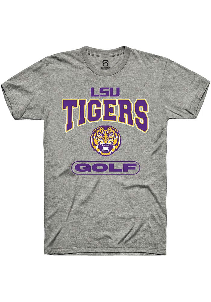 LSU Tigers Grey Golf Short Sleeve T-Shirt