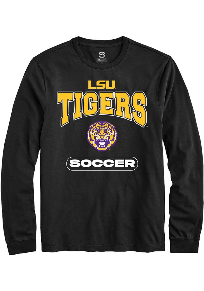 LSU Tigers Black Soccer Long Sleeve T-Shirt