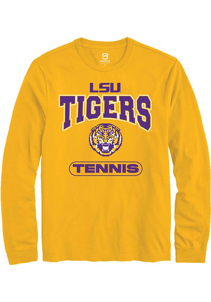 LSU Tigers Gold Tennis Long Sleeve T-Shirt
