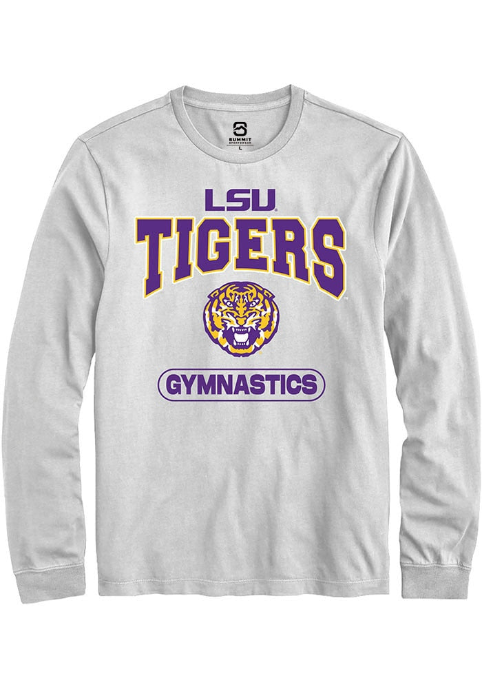 LSU Tigers White Gymnastics Long Sleeve T-Shirt