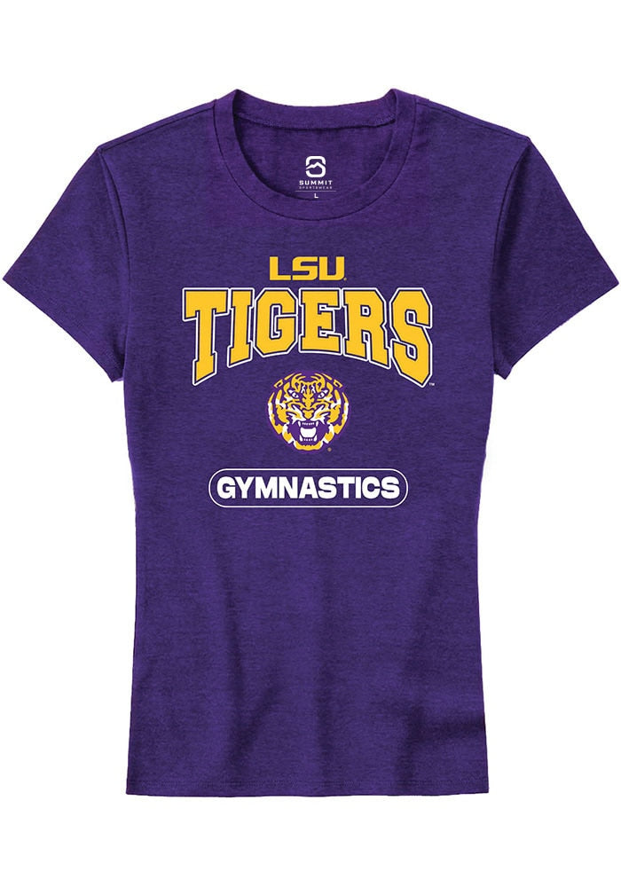 LSU Tigers Womens Purple Gymnastics Short Sleeve T-Shirt
