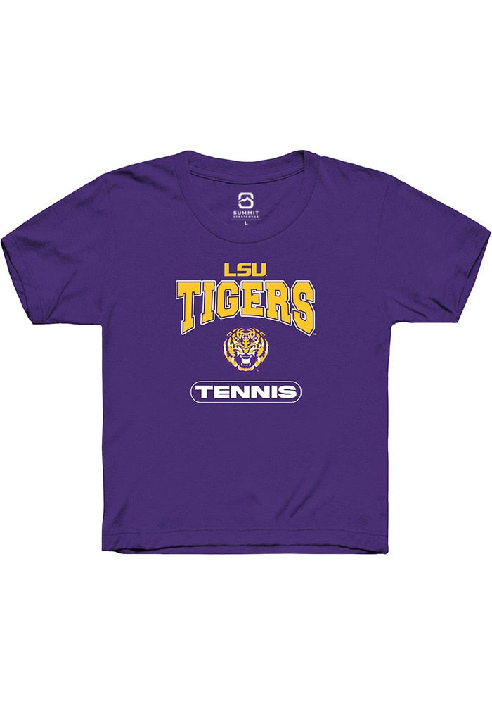 LSU Tigers Youth Purple Tennis Short Sleeve T-Shirt