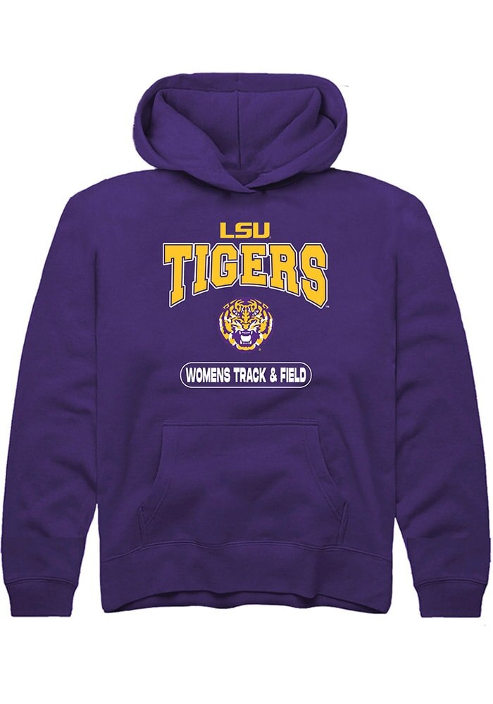 LSU Tigers Youth Purple Womens Track & Field Long Sleeve Hoodie